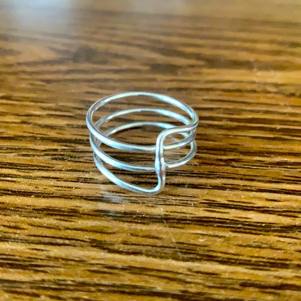 Handmade triple wire ring